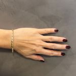 Pulseira em Ouro 18k Feminina Brilhantes 10.5g 3.5mm
