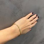 Pulseira em Ouro 18k Feminina Brilhantes 10.5g 3.5mm