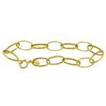 Pulseira em Ouro 18k Feminina Elos Ovais 5.5g 19cm