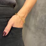 Pulseira em Ouro 18k Feminina Elos Ovais 5.5g 19cm