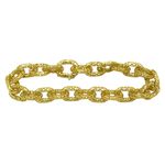 Pulseira em Ouro 18k Filigrana Elo Oval Torcido 12.2g