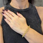 Pulseira em Ouro 18k Filigrana Elo Oval Torcido 12.2g