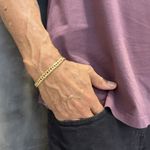Pulseira em Ouro 18K Grumet Elo Duplo 11.2g 7.5mm