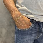 Pulseira em Ouro 18k Modelo Esteira 3.5g 4.0mm