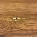 Pulseira em Ouro 18k Plaquinha Infantil 2.4g 5.0mm