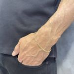 Pulseira em ouro 18k Masculina Cartier oca 4.1g 3.8mm