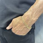 Pulseira Masculina de Ouro 18K Grumet 8.3g 6.5mm