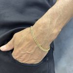 Pulseira Masculina em Ouro Grumet Elo Duplo 4.7g 1.8mm