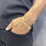 Pulseira em Ouro 18K Masculina Larga 16.2g 10.0mm