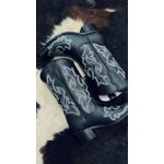 Bota Texana Savanah Black - bico fino - couro legítimo