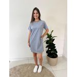 Vestido Básico Betina - Cinza 
