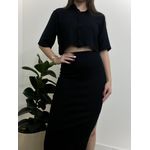 Saia Midi Loana - Preta