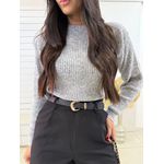 Blusa Tricot Lauren - Cinza