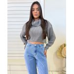 Cropped Tricot Julia - Cinza