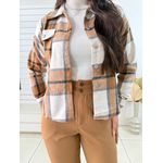 Camisa Flanelada Xadres victoria - Canela 