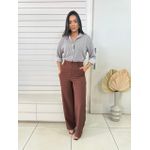 Calça Alfaiataria Luma - Marrom
