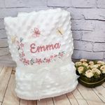 Cobertor para bebê personalizado com bordado