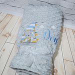 Cobertor para bebê personalizado com bordado