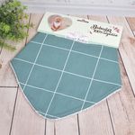 Babador bandana de tecido 100% algodão e atoalhado - verde menta