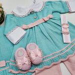 Saída de Maternidade Amanda com body e guipir - Tiffany e Rosa