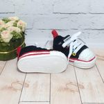 Sapatinho de Crochê Tênis All Star cano baixo (3-9 meses) - Preto