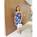 Vestido Elsa azul estampado 