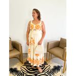Vestido Orquídea laranja