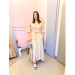 Vestido Dani com cinto nude
