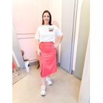 Saia Taise rosa linho 