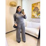 Conjunto Roberta Tricot Cinza