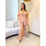 Conjunto Calça +Colete Tricot Nude Valentina 