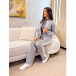Conjunto Listra Marcela Cinza Tricot 