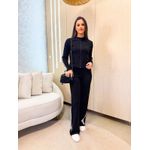 Conjunto Listra Marcela Preto Tricot 