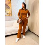 Conjunto Listra Marcela Tricot Caramelo