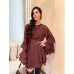 Vestido Mirela Marrom