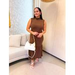 Vestido Mila Marrom Canelado 