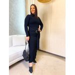 Vestido Letícia Canelado Preto