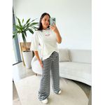 Calça Listrada Juma Preta