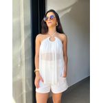 Blusa Liz Branca Transparencia 