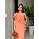 Vestido Naomi Linho Laranja