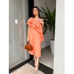 Vestido Naomi Linho Laranja