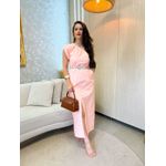 Vestido Ema Rosa Um Ombro Só 