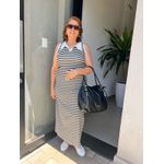 Vestido Bethi Cavado Gola Polo Preto