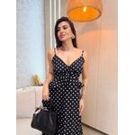 Vestido Poá Preto/Branco 