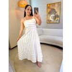 Vestido Eva Listrado Nude
