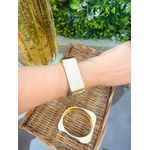Bracelete Quadrado Dourado Grosso