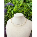 Colar Duplo Simples Dourado
