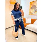 Conjunto Laura Azul marinho Moletinho 