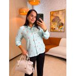 Camisa Melancia Manga Princesa Azul