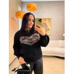 Tricot Premium Coração Preto
